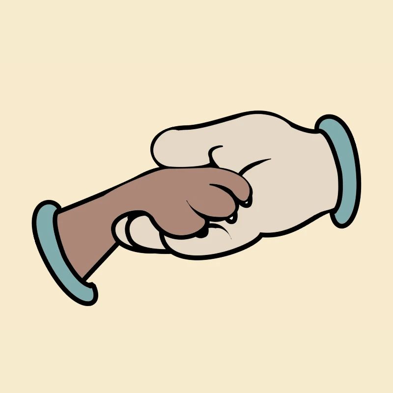 Hand hält Pfote