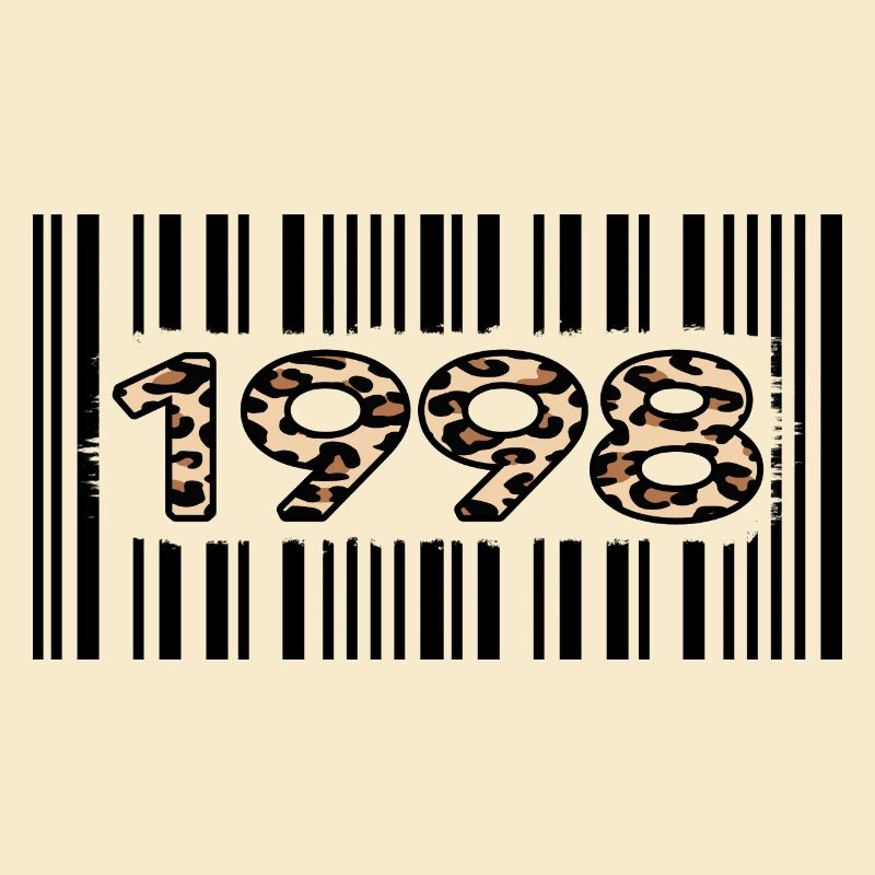 1998 Birthday 24 years anniversary Barcode Leopard