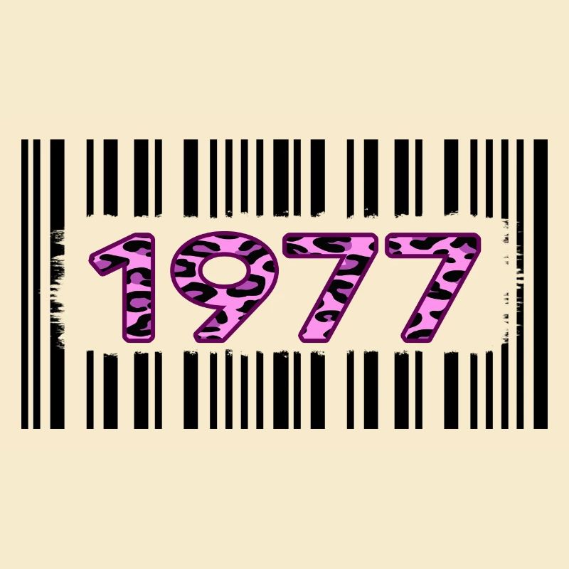 1977 Anniversaire unique rose léopard code-barres