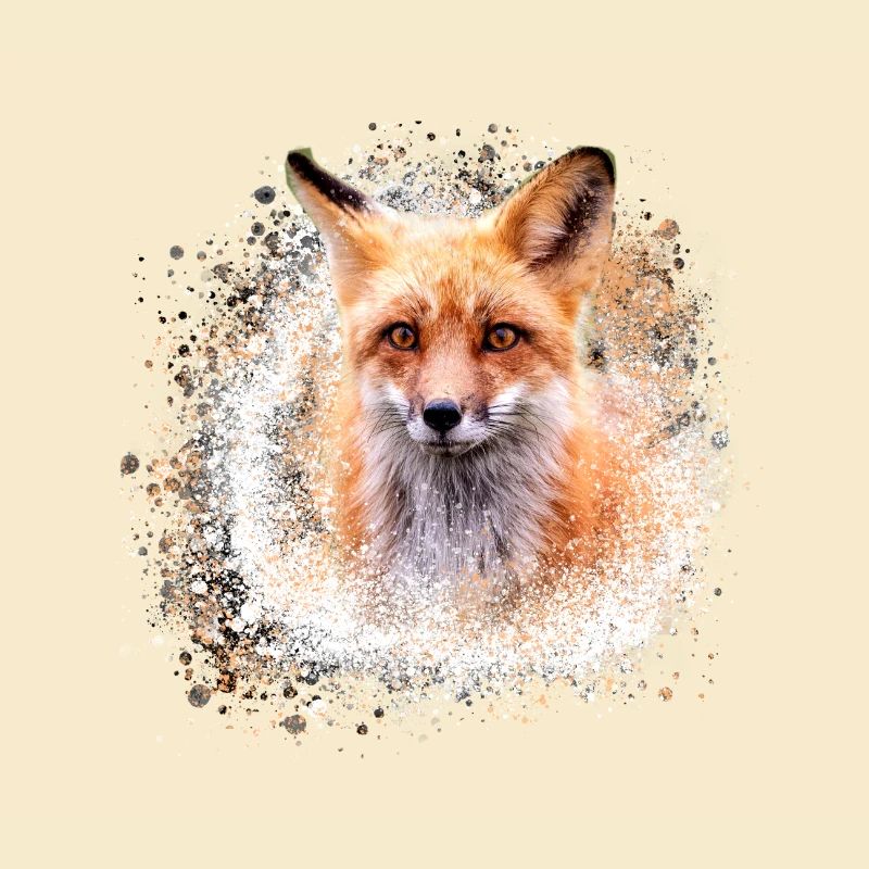 fuchs ,Graffiti, Malerei,fuchs ,aquarell,braun