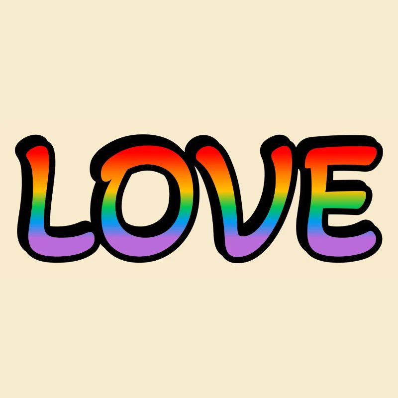 Retro Regenbogen Liebe