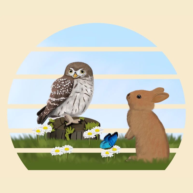 Owl Bird Rabbit Easter Spring Easter