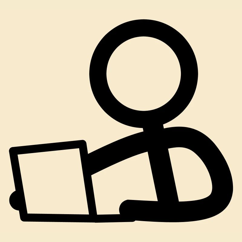 Stickman am Notebook