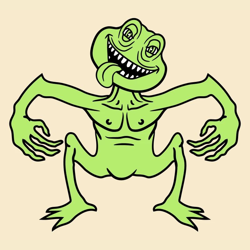 crazy daemon gnom small horror halloween gesic