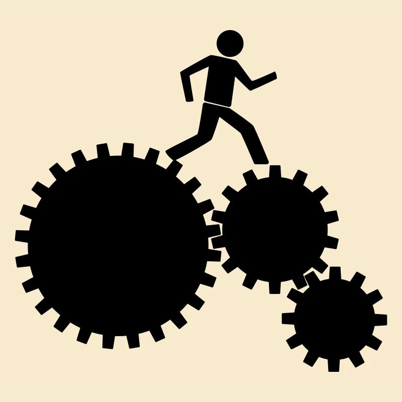 Arbeiter im Uhrwerk!