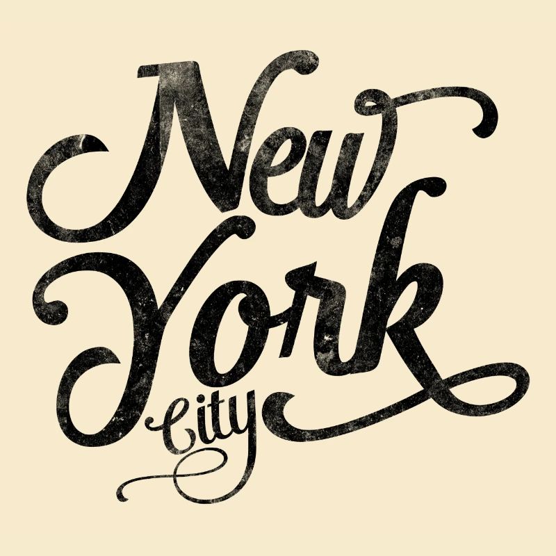 New York City | Vintage Distressed Script Art