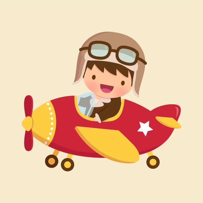 Netter Fliegerpilotjunge