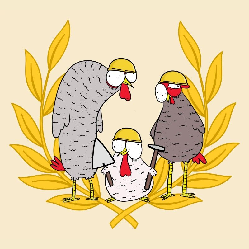 Construction Site Builder Deployment Team Mason Chickens Job