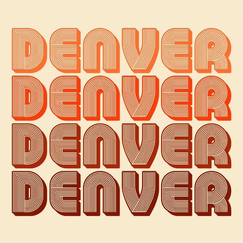 Denver Gradient Retro Pattern