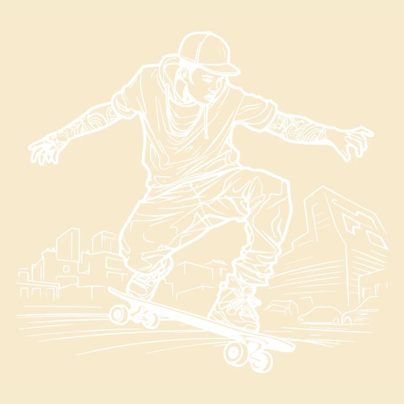 Skateboarder Zeichnung
