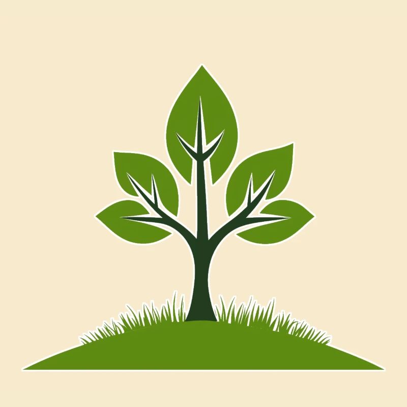 Vivid tree illustration for nature lovers