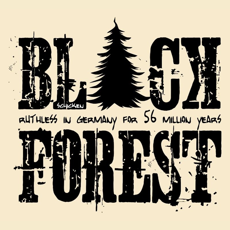 Lettrage Forêt-Noire Noir