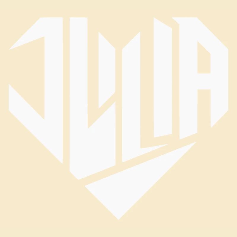 Julia Name Design Heart Design - Color Variable