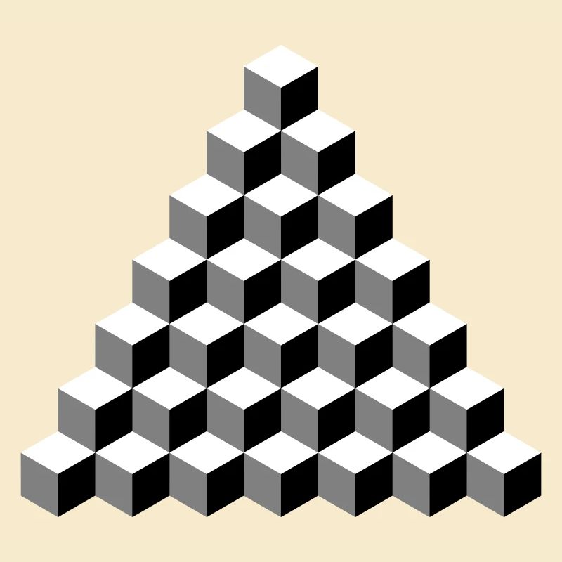 Isometric Cube Pyramid