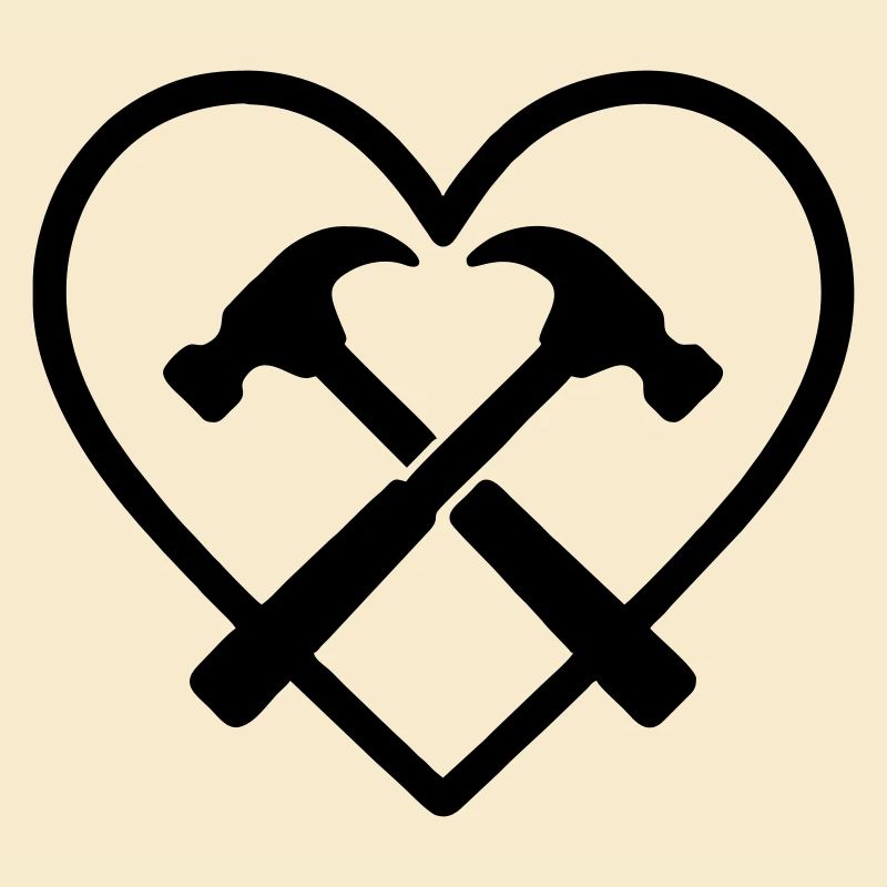 Cross Hammers Heart Handyman Craftsman Tools