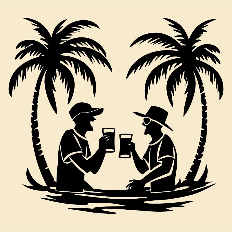 Party Urlaub Silhouette
