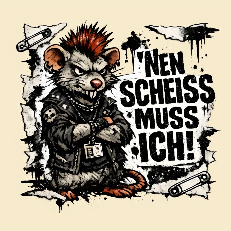 Ratte nen Scheiss muss ich frecher Spruch