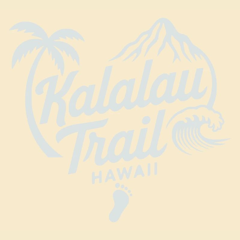 Motif du sentier Kalalau Hawaii - Couleur de design variable