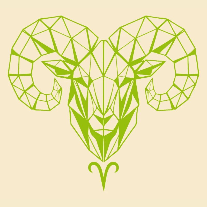 Geometric Rams Head Mesh Design