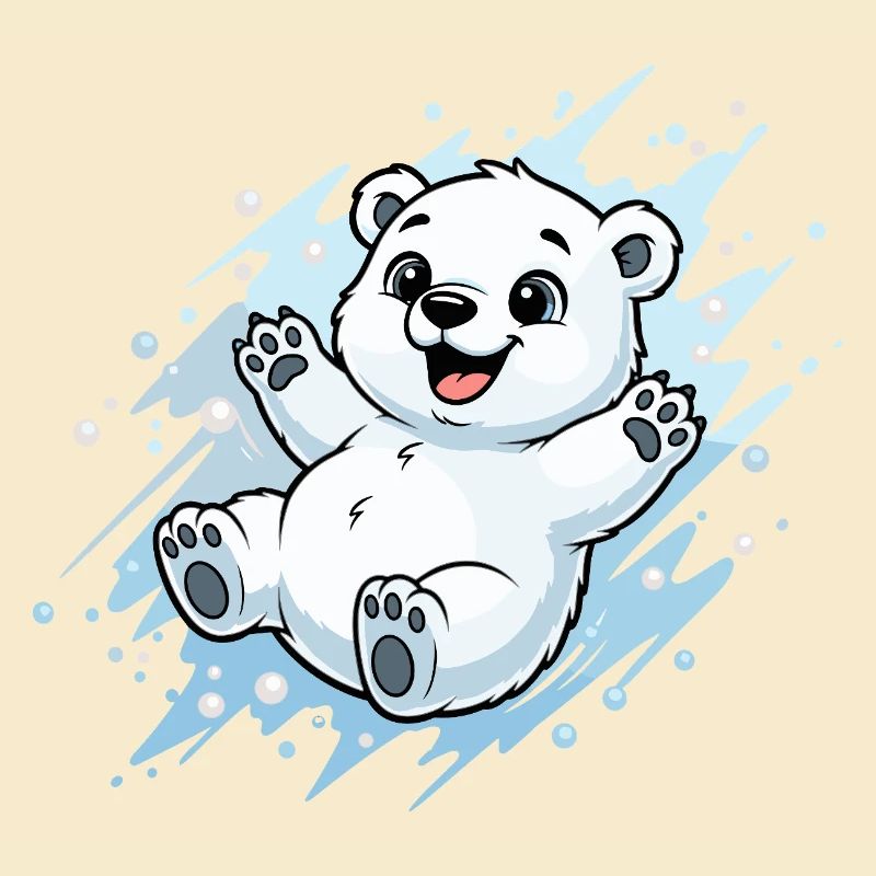 Joyeuse éclaboussure d’ours polaire