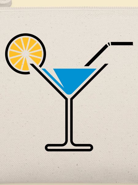 Cocktail / Cocktailglas / Martini + (Hellblau)