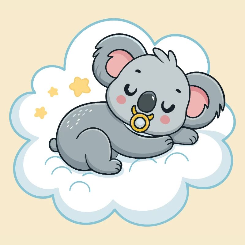 Dreamy Koala on Pacifier Cloud