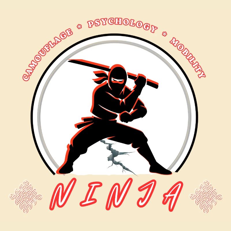 Ninja Warrior Emblem – Martial Arts Design