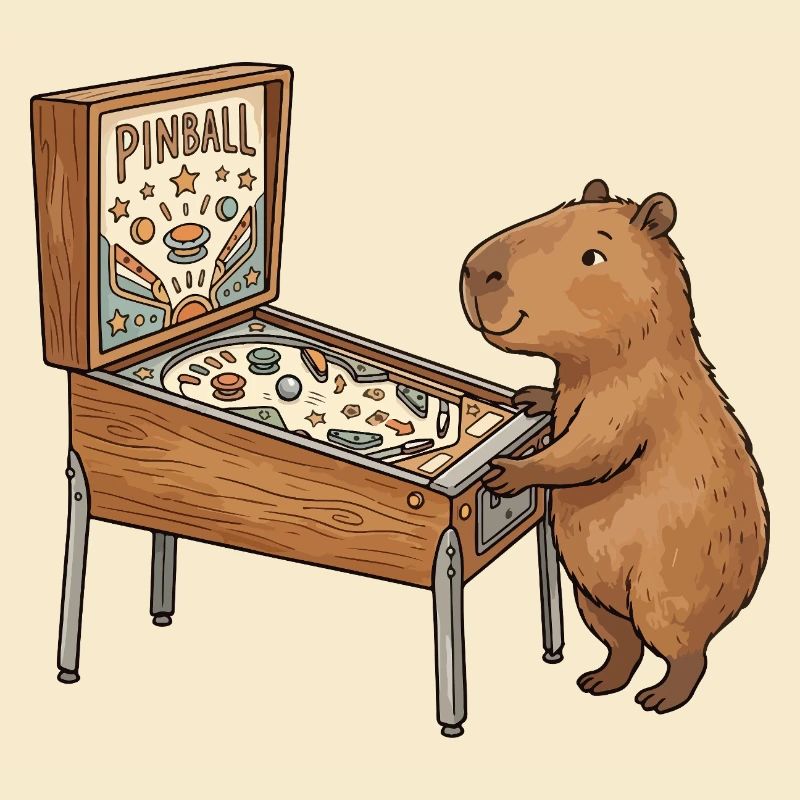 Bear à la table de flipper