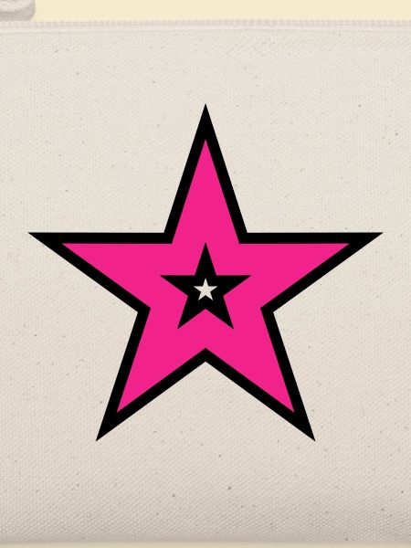 Pink Star auf Schwarz