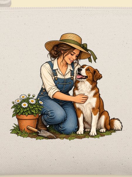Gartenpause mit Hund für Gartenfreundinnen