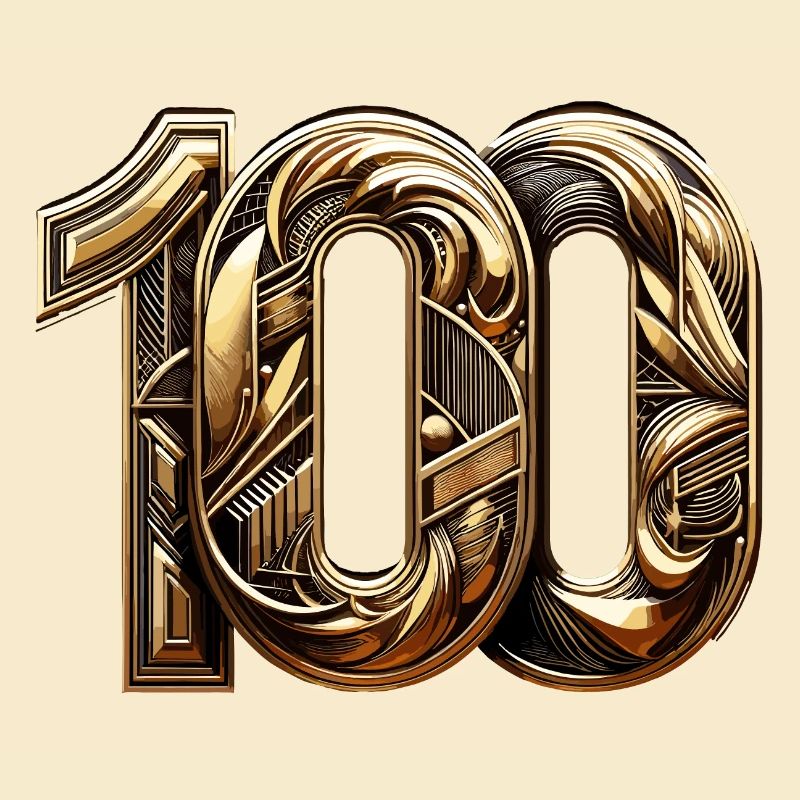 100 ans or moderne 100e cadeau d’anniversaire