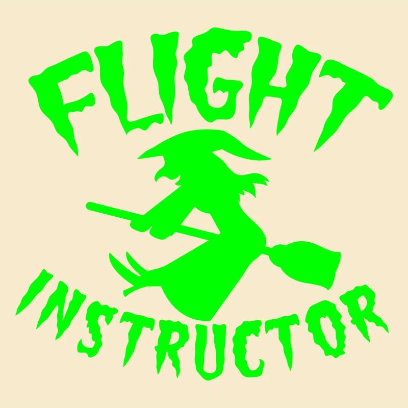 FLIGHT INSTRUCTOR witch on a broomstick