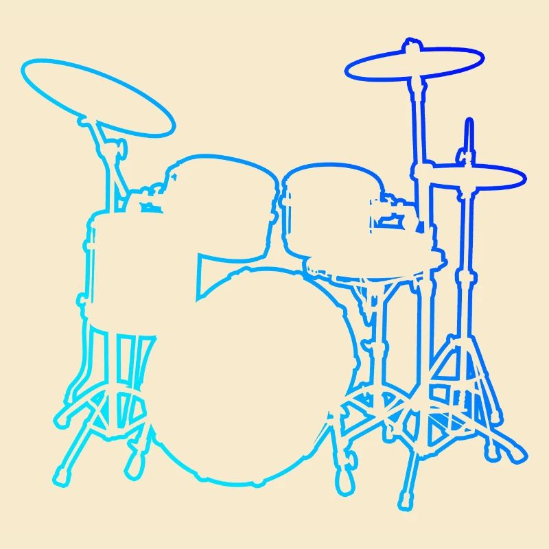 Drum Kit Herren Perkussionist Schlagzeug