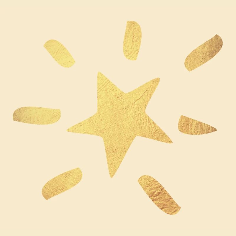 Star Gold Christmas Symbol Comic Xmas Rays