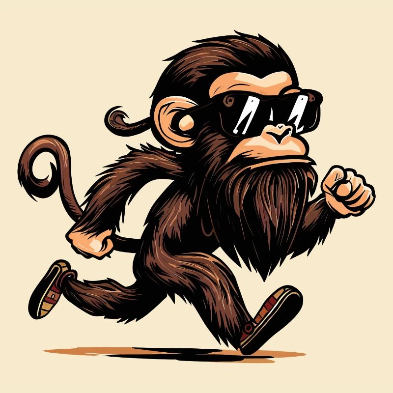 Laufender Affe