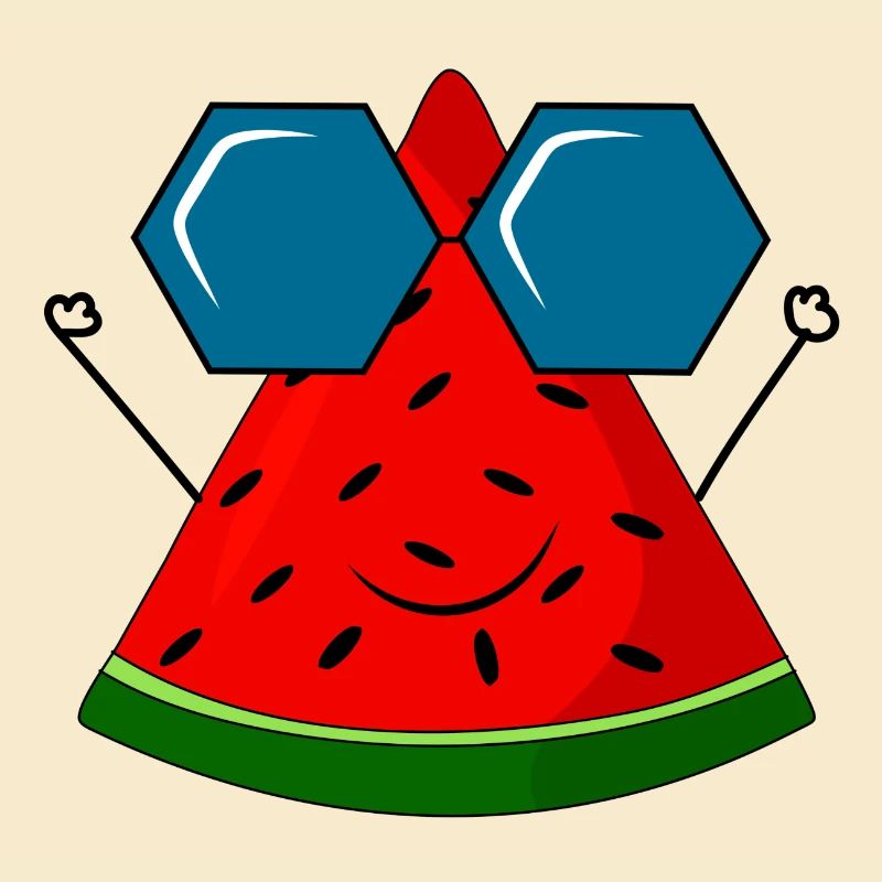 summer, pastèque, soleil