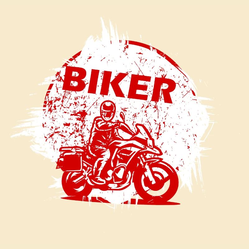 Red Biker Motorcycle Splash Effect
