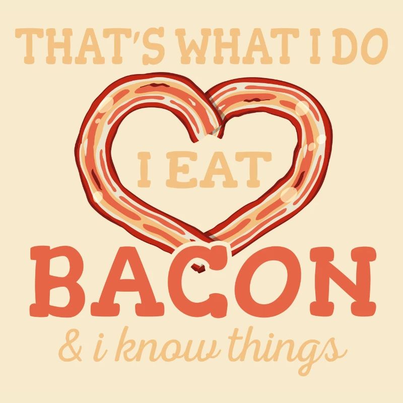 C’est ce que je fais : je mange du bacon et je sais