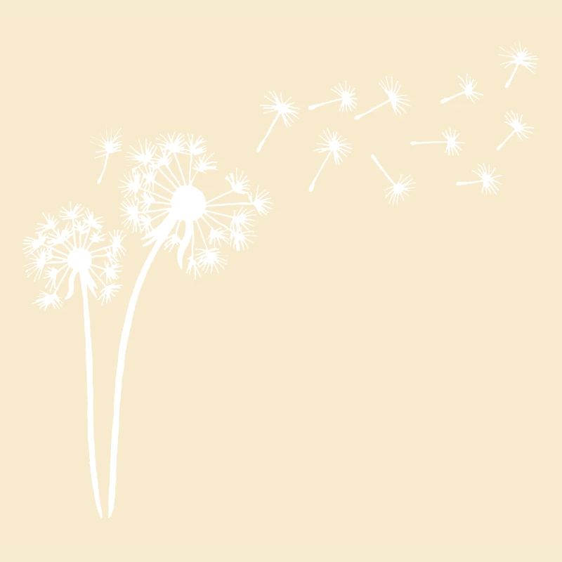The wind and the white dandelion