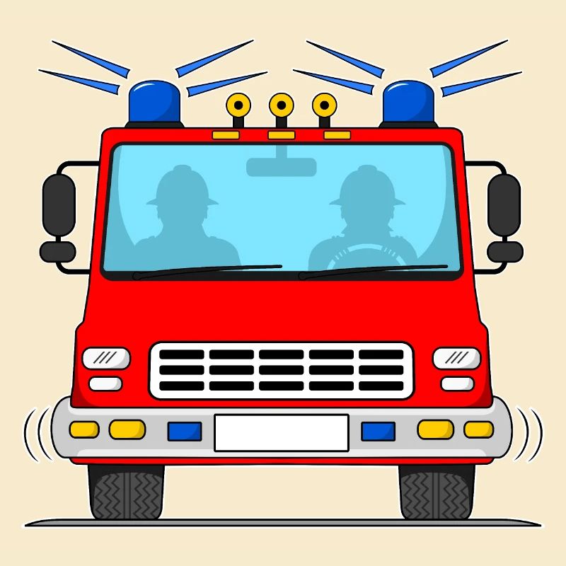 Fire engine without lettering