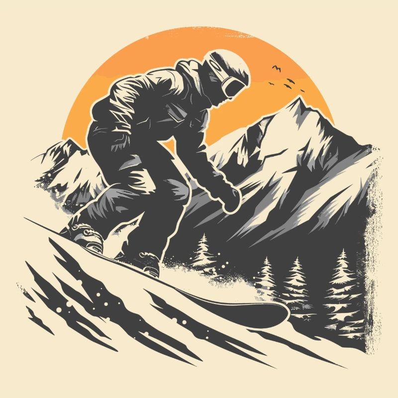 Dessin de snowboarder