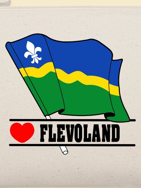 Flagge Flevoland Herz FLEVOLAND