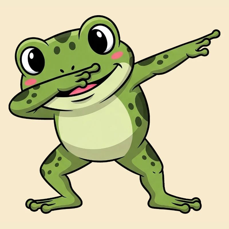 Cute Frog Toad Toad Dabbing Kids Cartoon
