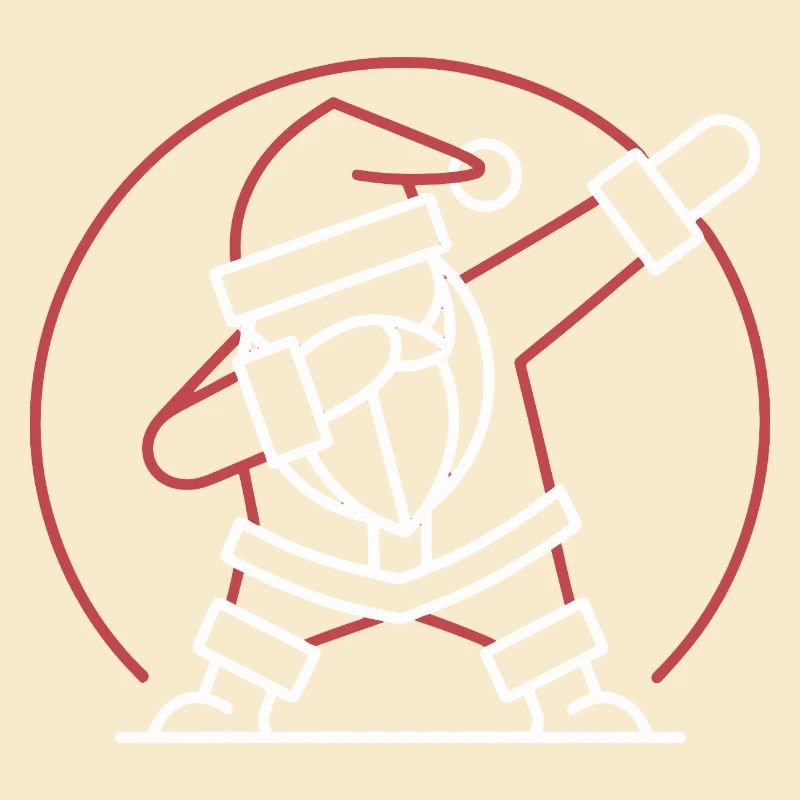  Weihnachtsmann Dab Pose Lustiger Santa Dabbing