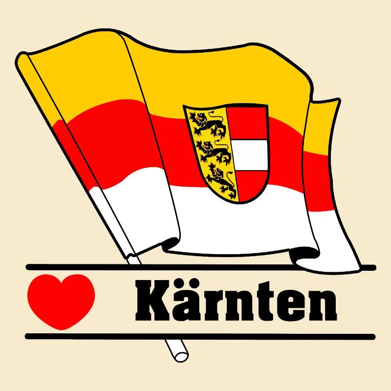 Drapeau du comté de Carinthia avec cœur