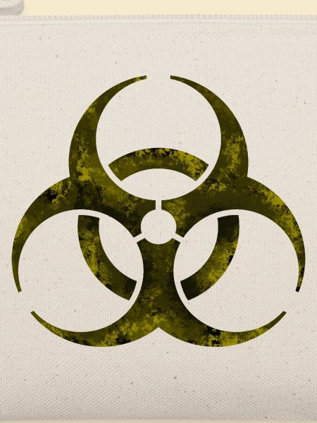 Gelbes Biohazard-Symbol