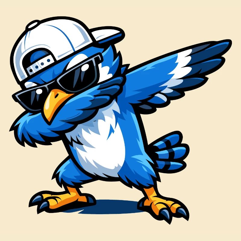 Dabbing Blue Jay