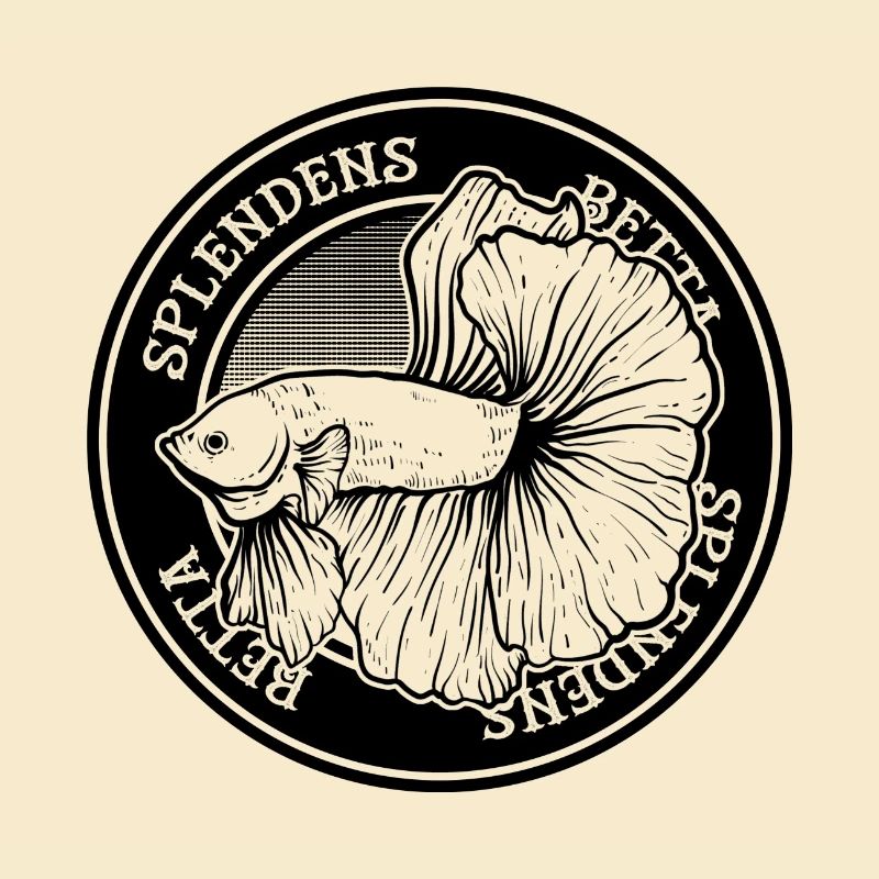Betta Splendens Tattoo Siamese Fighter Fish