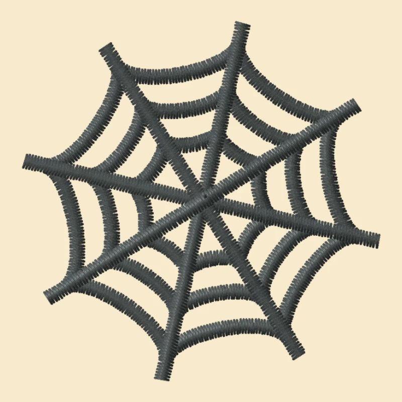 Spinnennetz bestickt