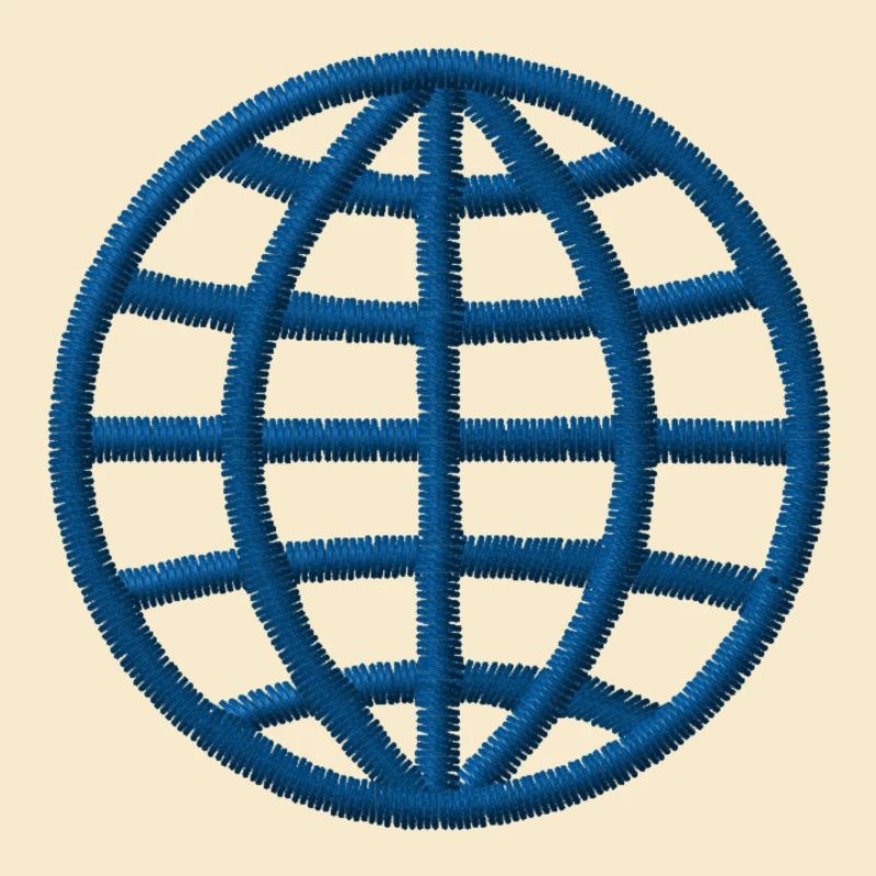 Globe brodé